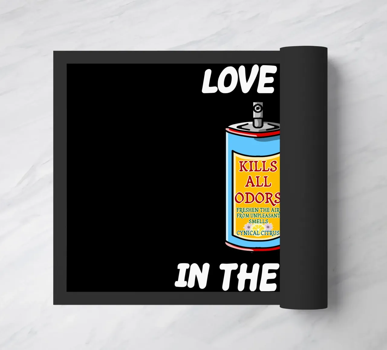 L'amore è nell'aria Sarcastico Single Anti Amore Coppia Umorismo zerbino da sillyindustries