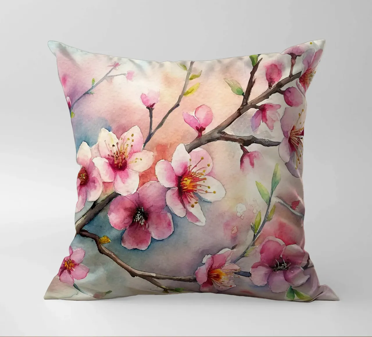 Mandorlo in fiore cuscino da Point and Art