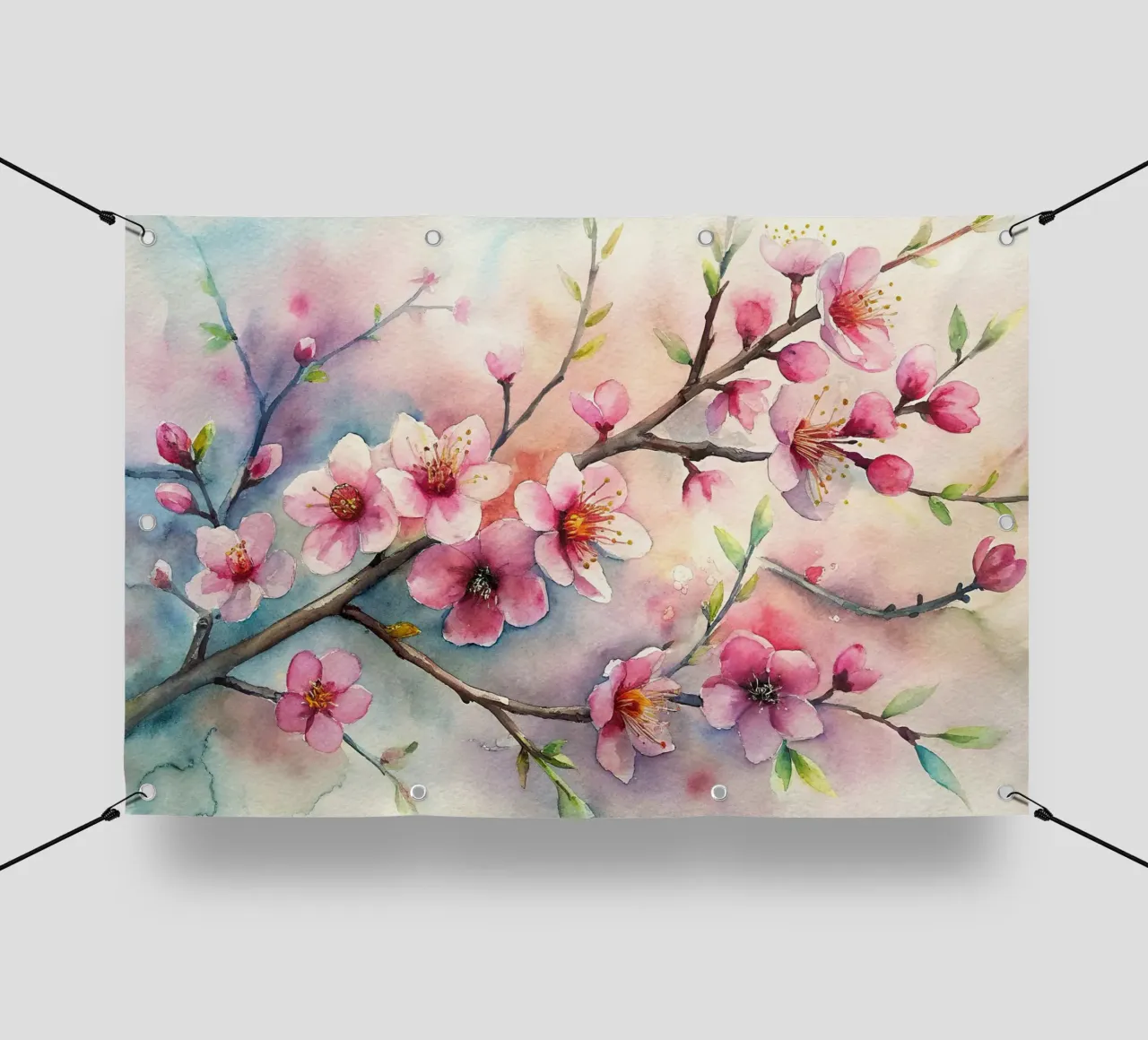 Mandorlo in fiore telo in pvc da Point and Art