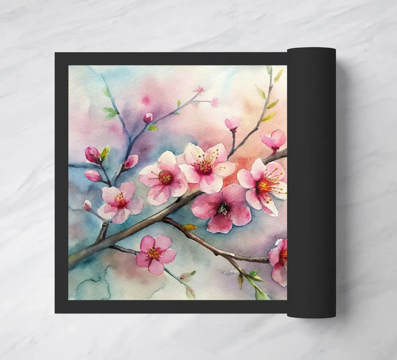 Mandorlo in fiore zerbino da Point and Art
