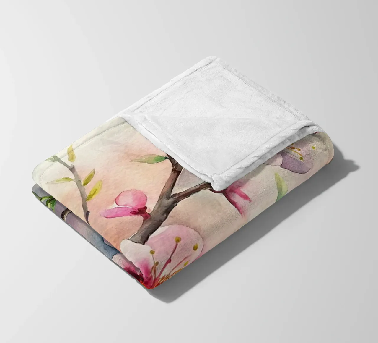 Mandorlo in fiore coperta in pile da Point and Art