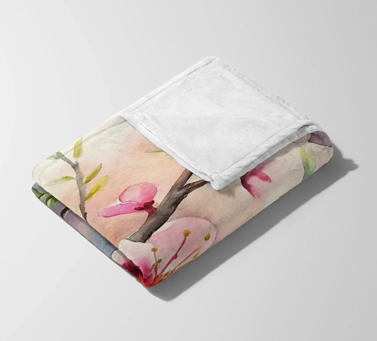 Mandorlo in fiore coperta in pile da Point and Art