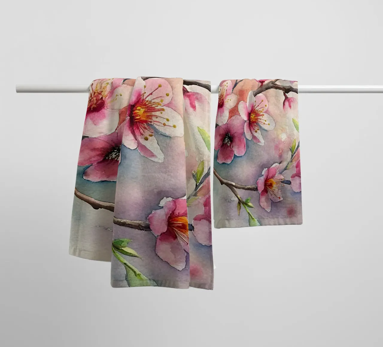 Mandorlo in fiore asciugamano da bagno da Point and Art