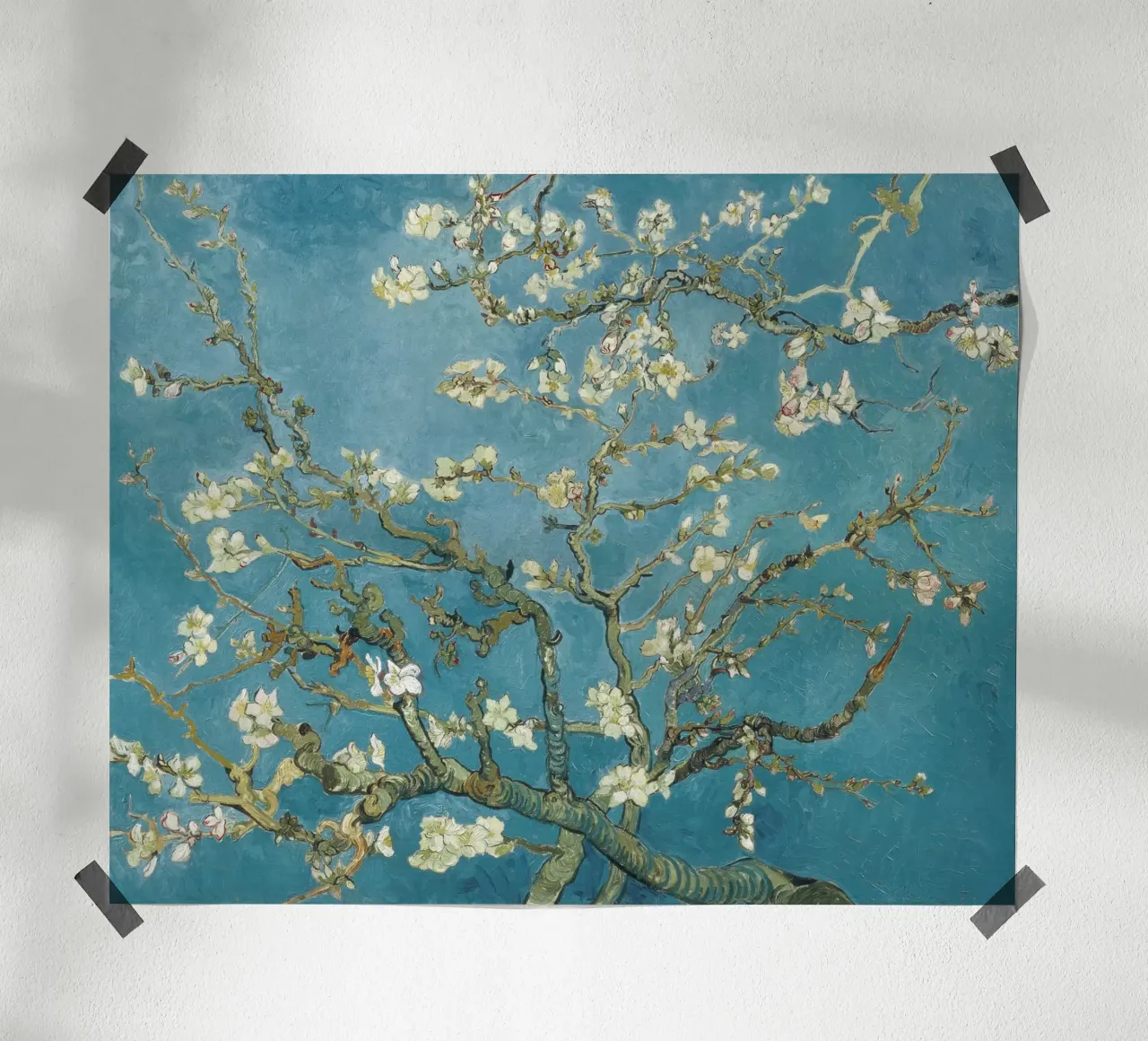Van Gogh - Mandorlo in fiore poster con telaio in plastica da Second Canvas