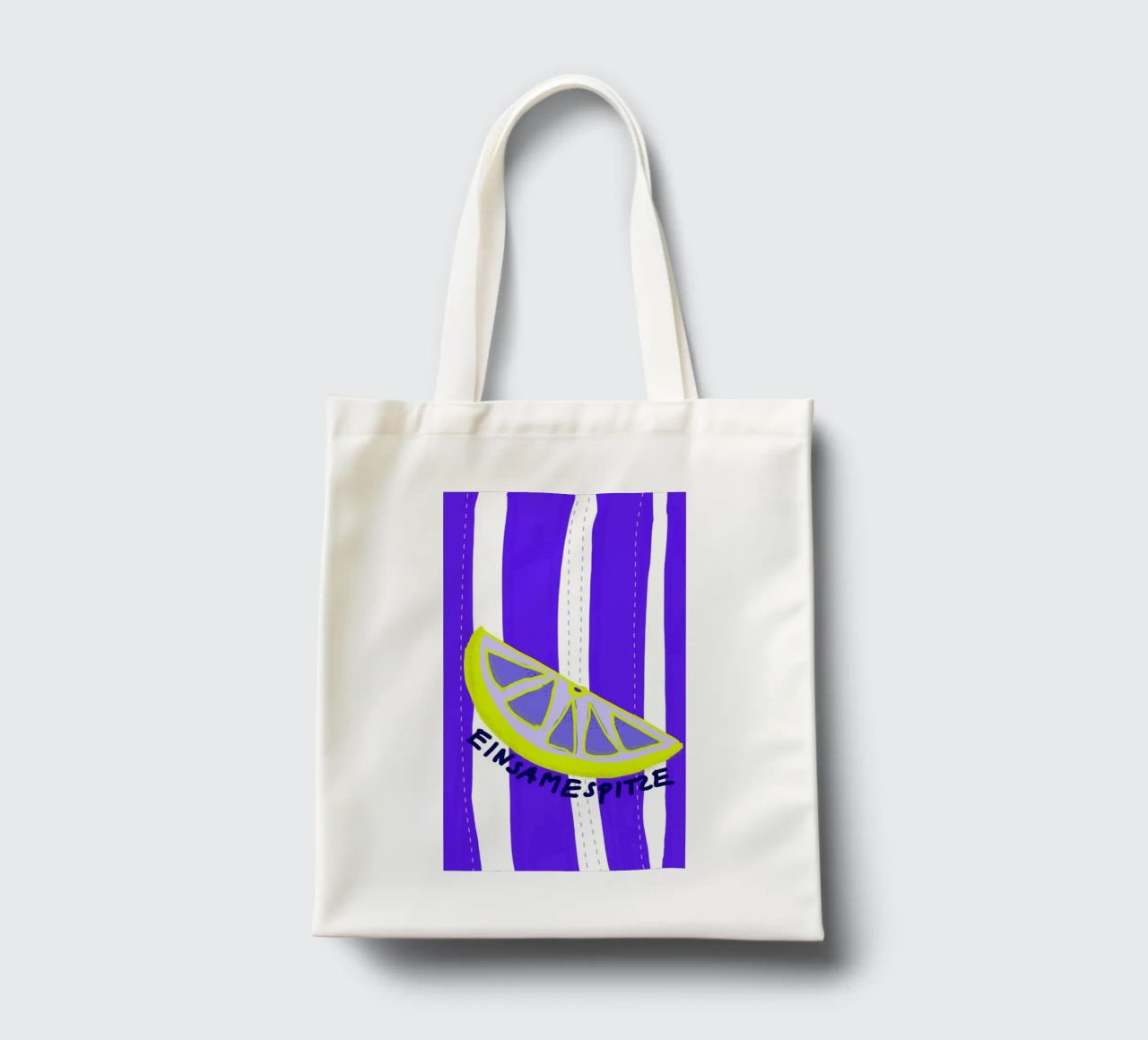 Einsame Zitrone borsa in juta da wee-design