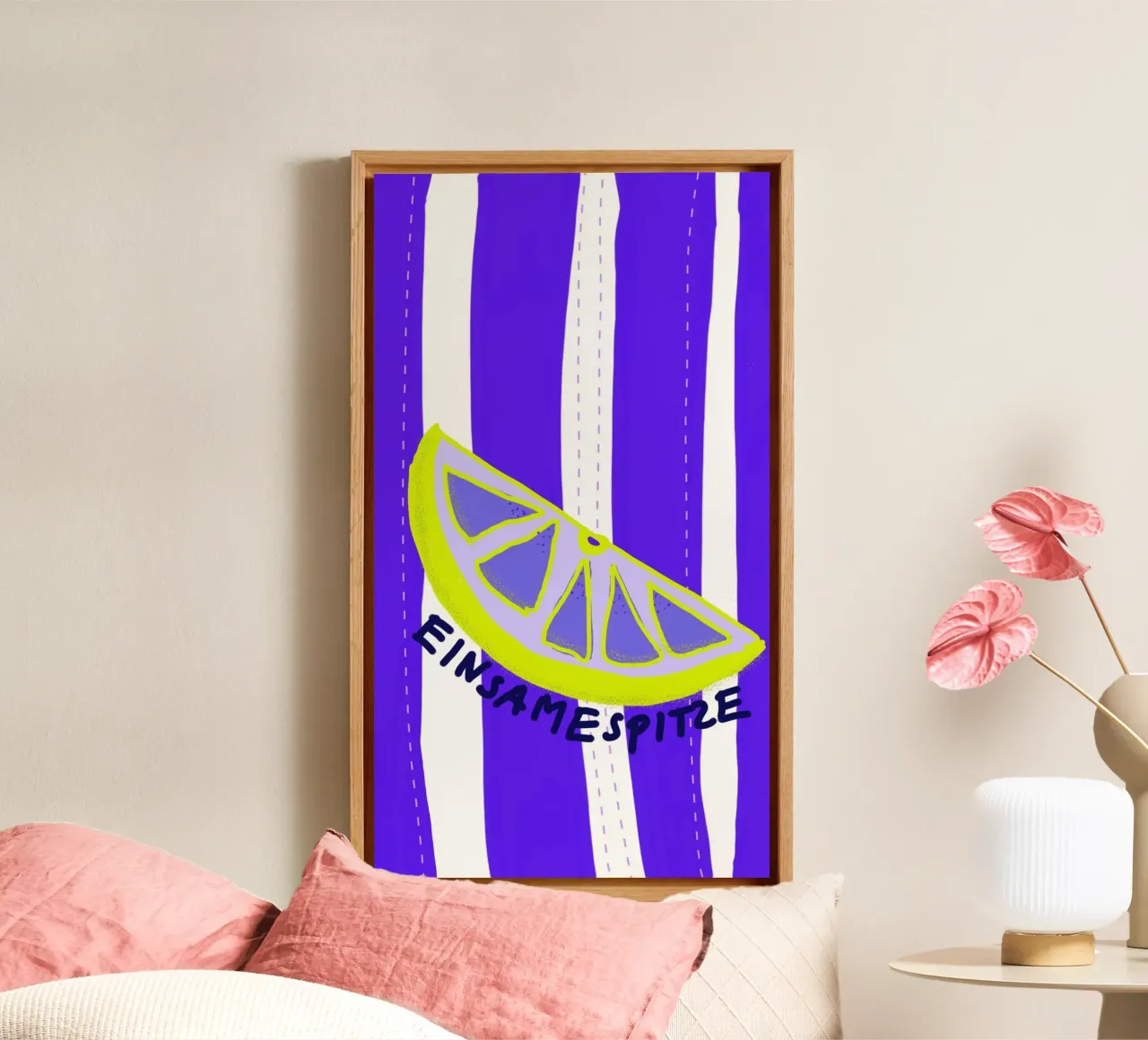 Einsame Zitrone canvas van wee-design