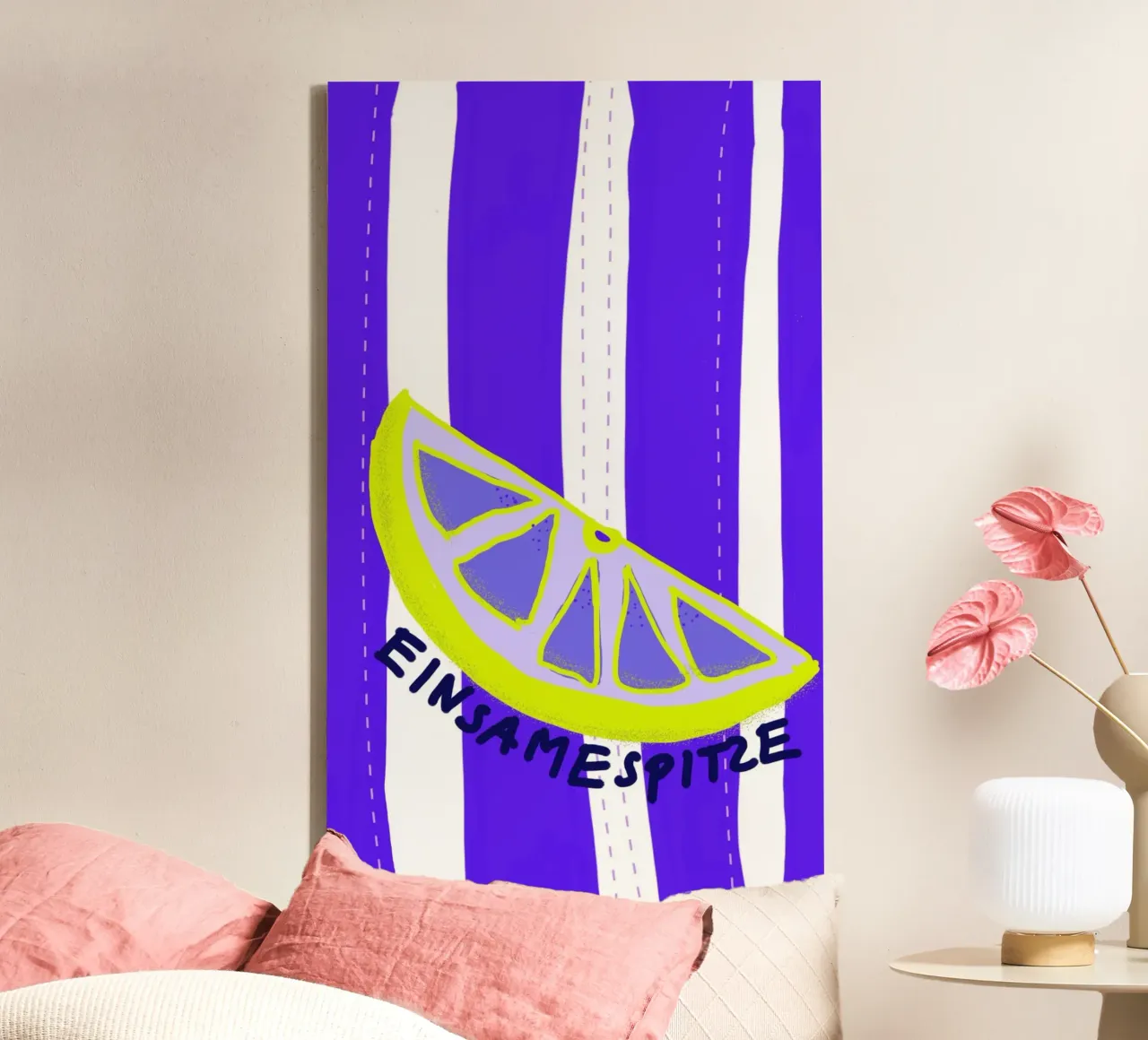 Einsame Zitrone canvas van wee-design