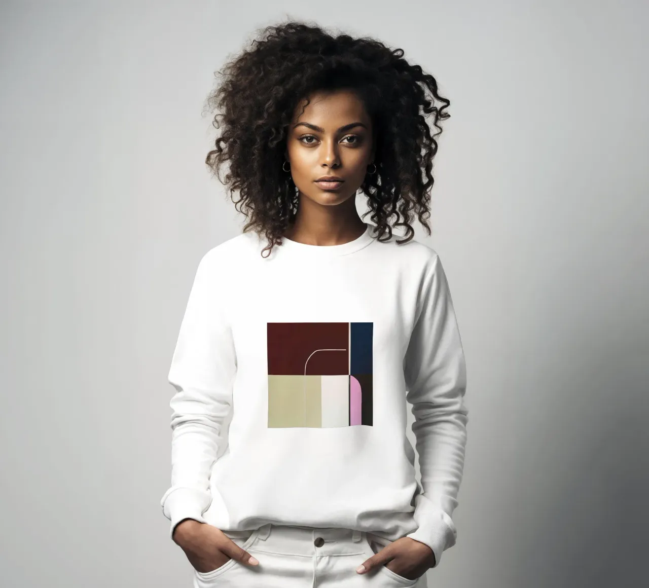 Modern Geometric Design in Muted Tones felpa da Artbyvo