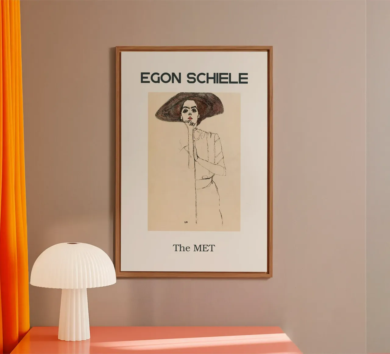 Egon Schiele - Print of a Woman alluminio dibond da Second Canvas