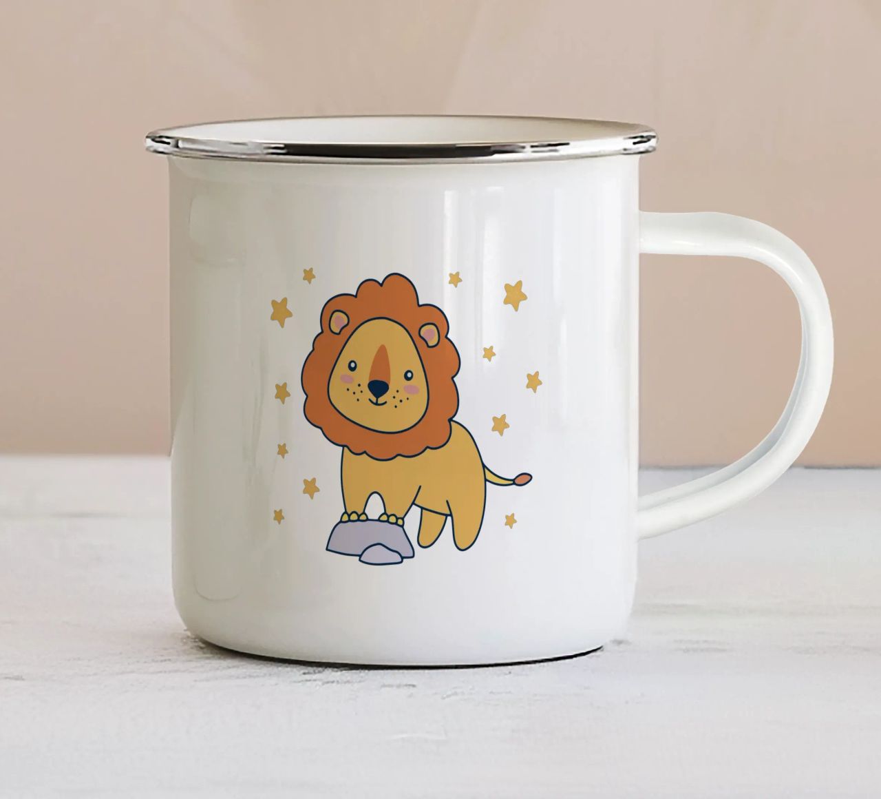 Il bambino Leon tazza in smalto da BABY ART PRINTS