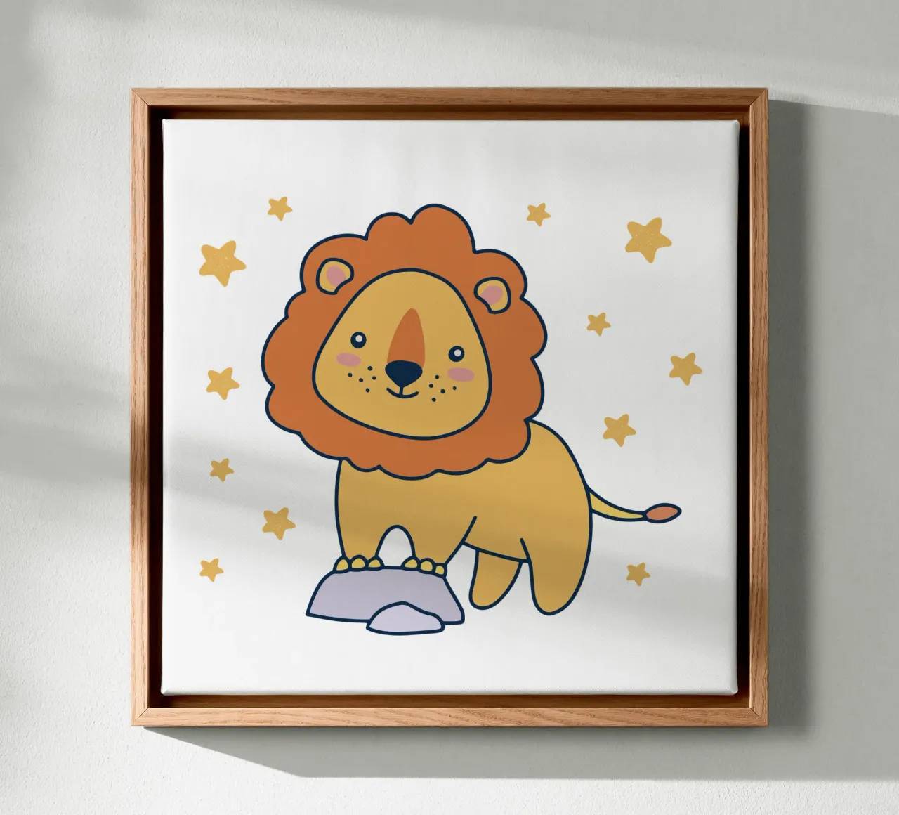Baby Leon canvas met Baklijst van 🐹 BABY ART PRINTS