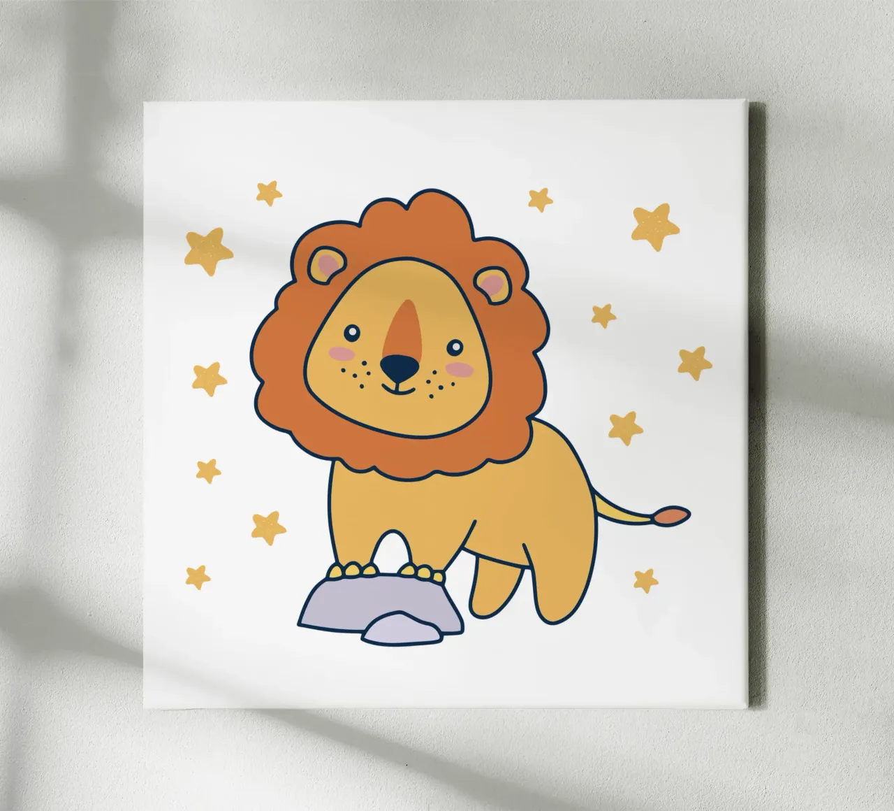 Baby Leon canvas met Baklijst van 🐹 BABY ART PRINTS