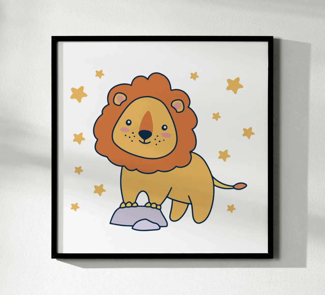 Il bambino Leon poster con telaio in alluminio da 🐹 BABY ART PRINTS
