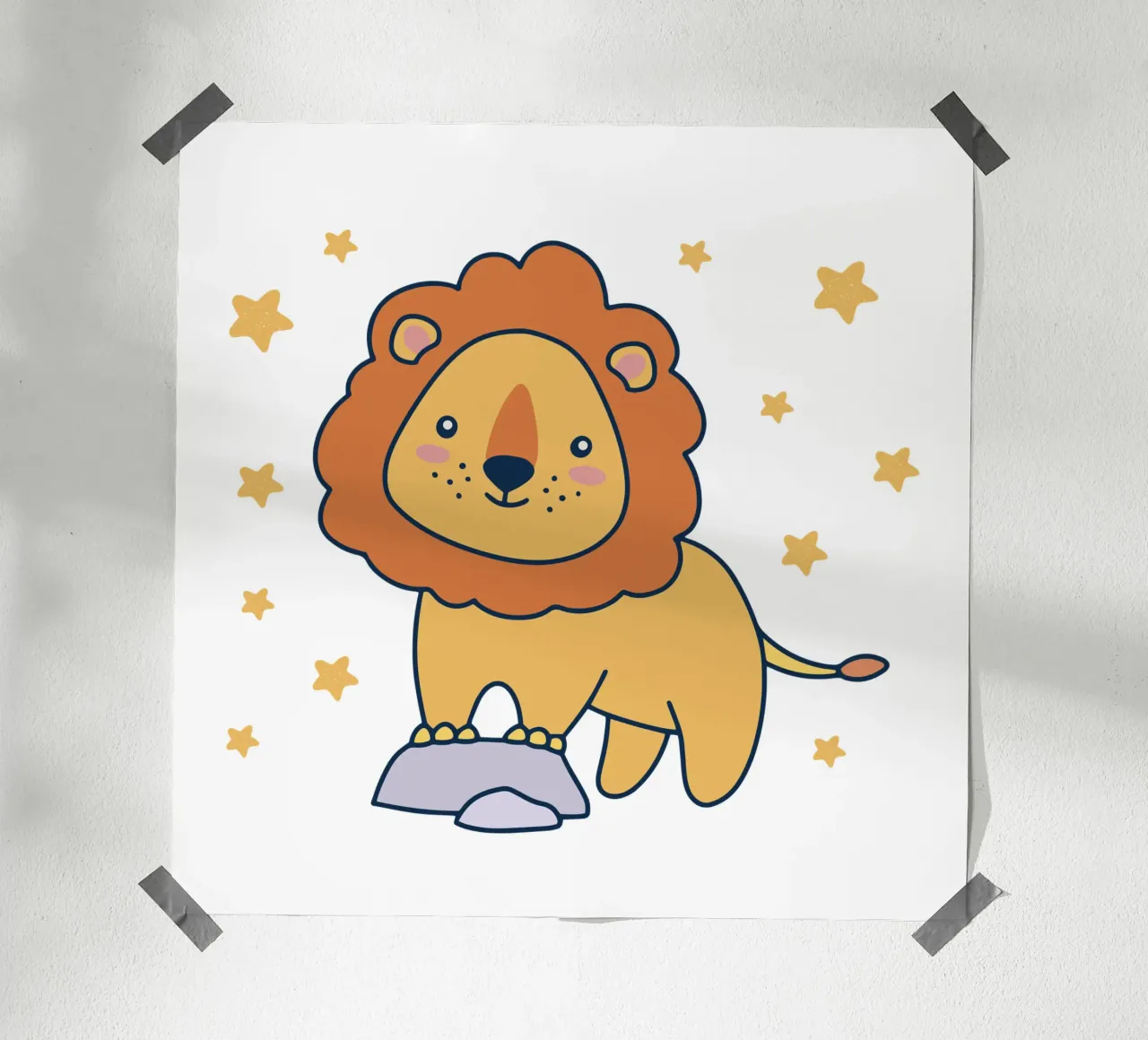 Il bambino Leon poster con telaio in alluminio da 🐹 BABY ART PRINTS