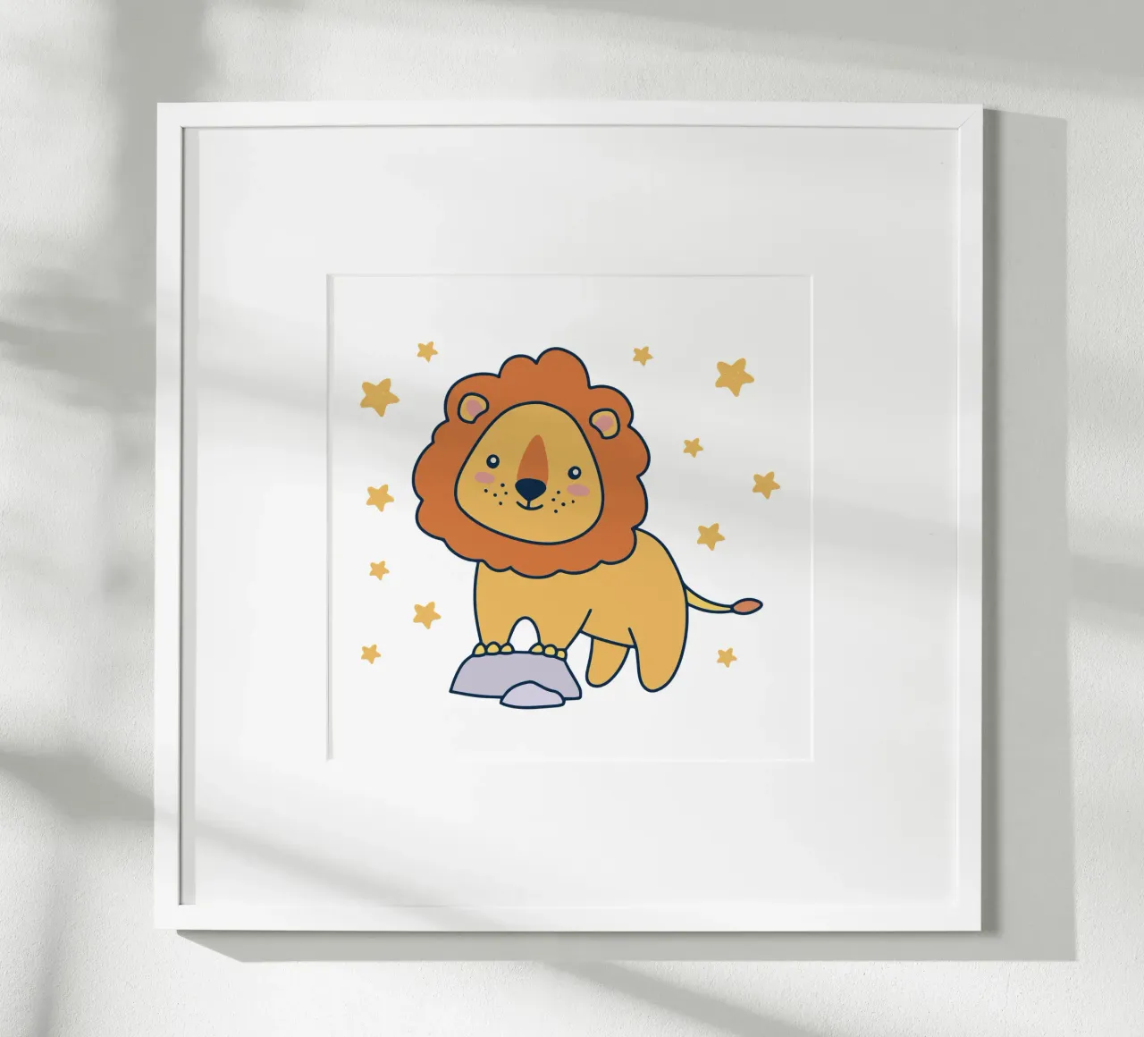 Il bambino Leon poster con telaio in alluminio da 🐹 BABY ART PRINTS