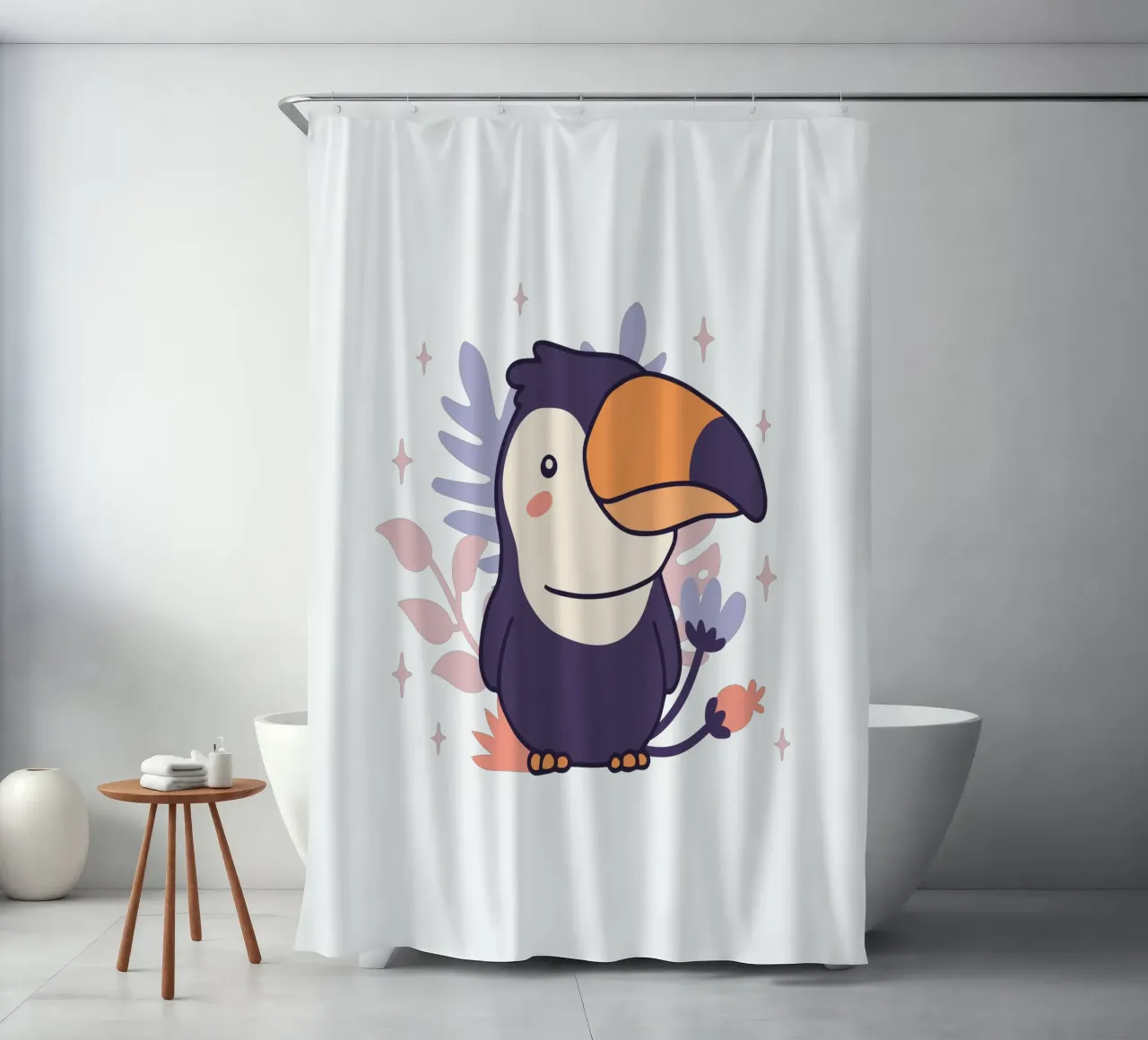 Baby Toucan shower curtain by 🐹 BABY ART PRINTS