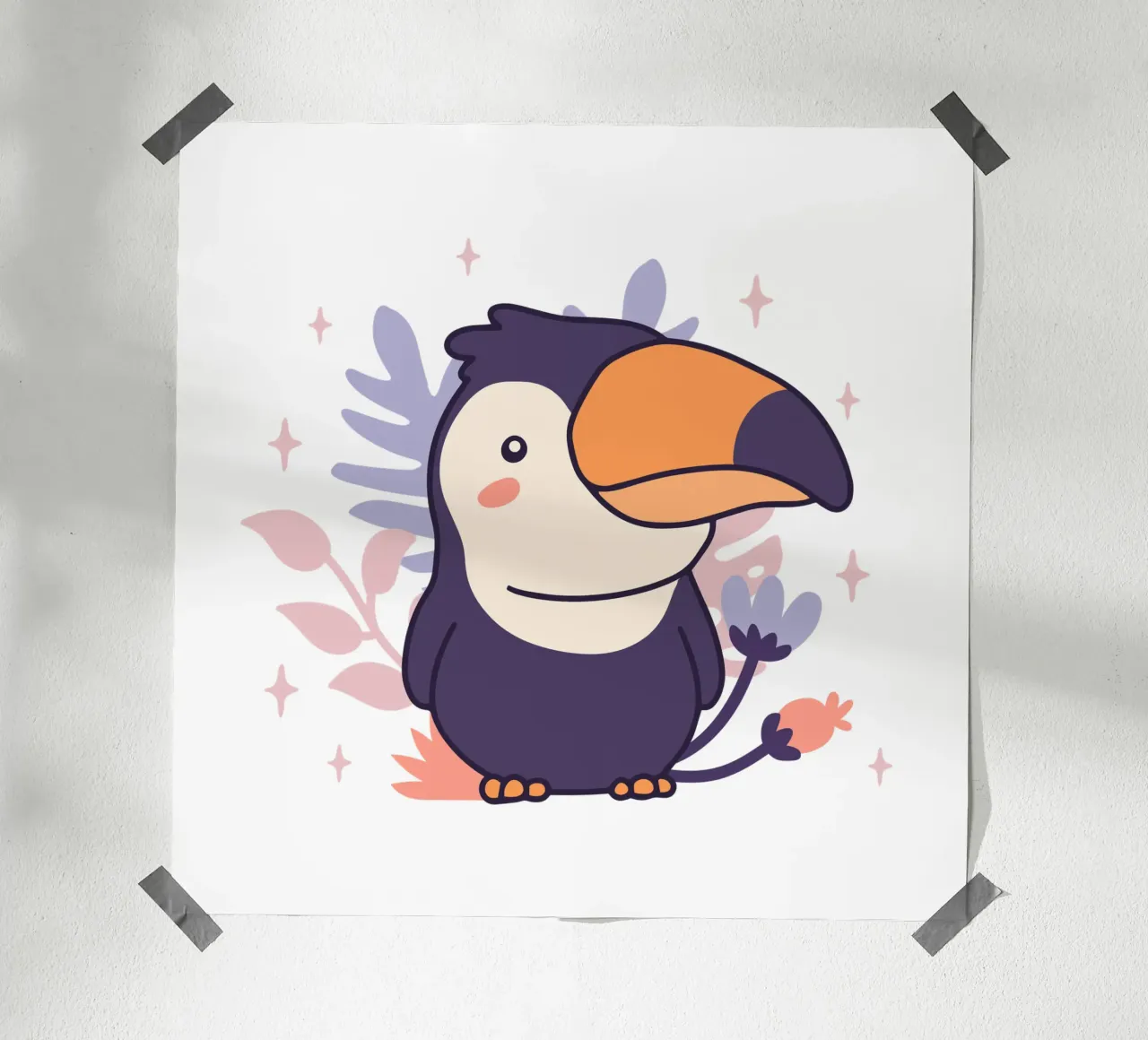 Bambino tucano poster con telaio in alluminio da 🐹 BABY ART PRINTS