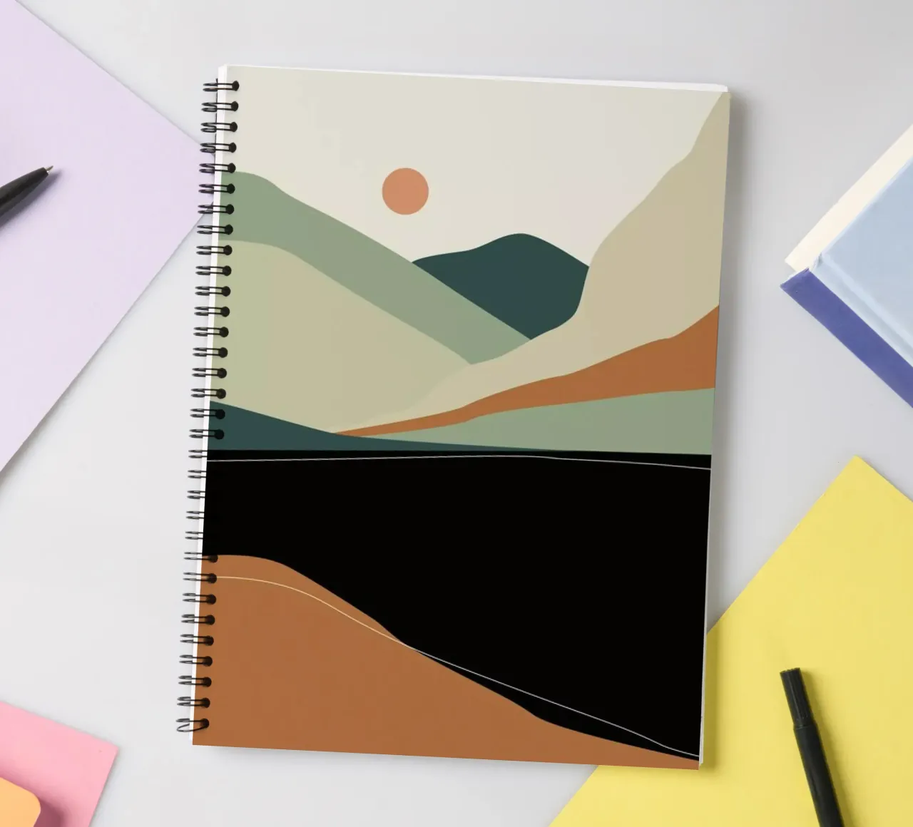 Gebirgssee carnet à spirale de XOXO Arte