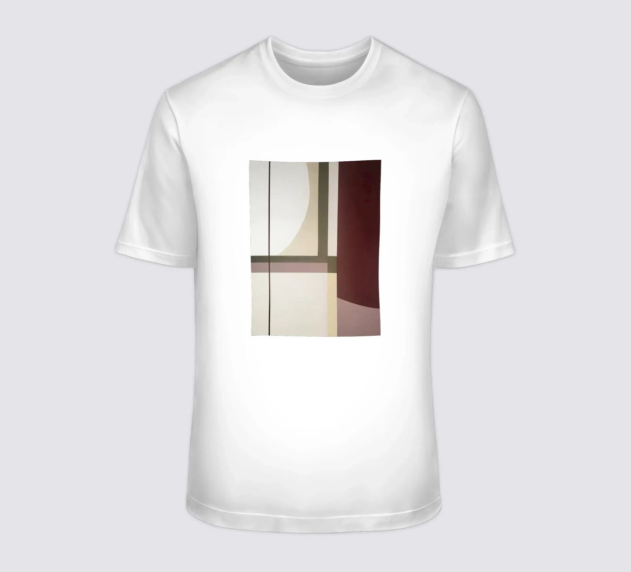 Composizione minimalista con linee curve e rette t-shirt da Artbyvo