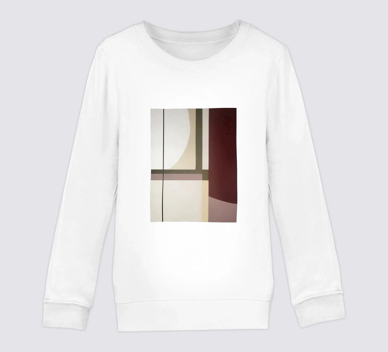 Composizione minimalista con linee curve e rette felpa bambino da Artbyvo