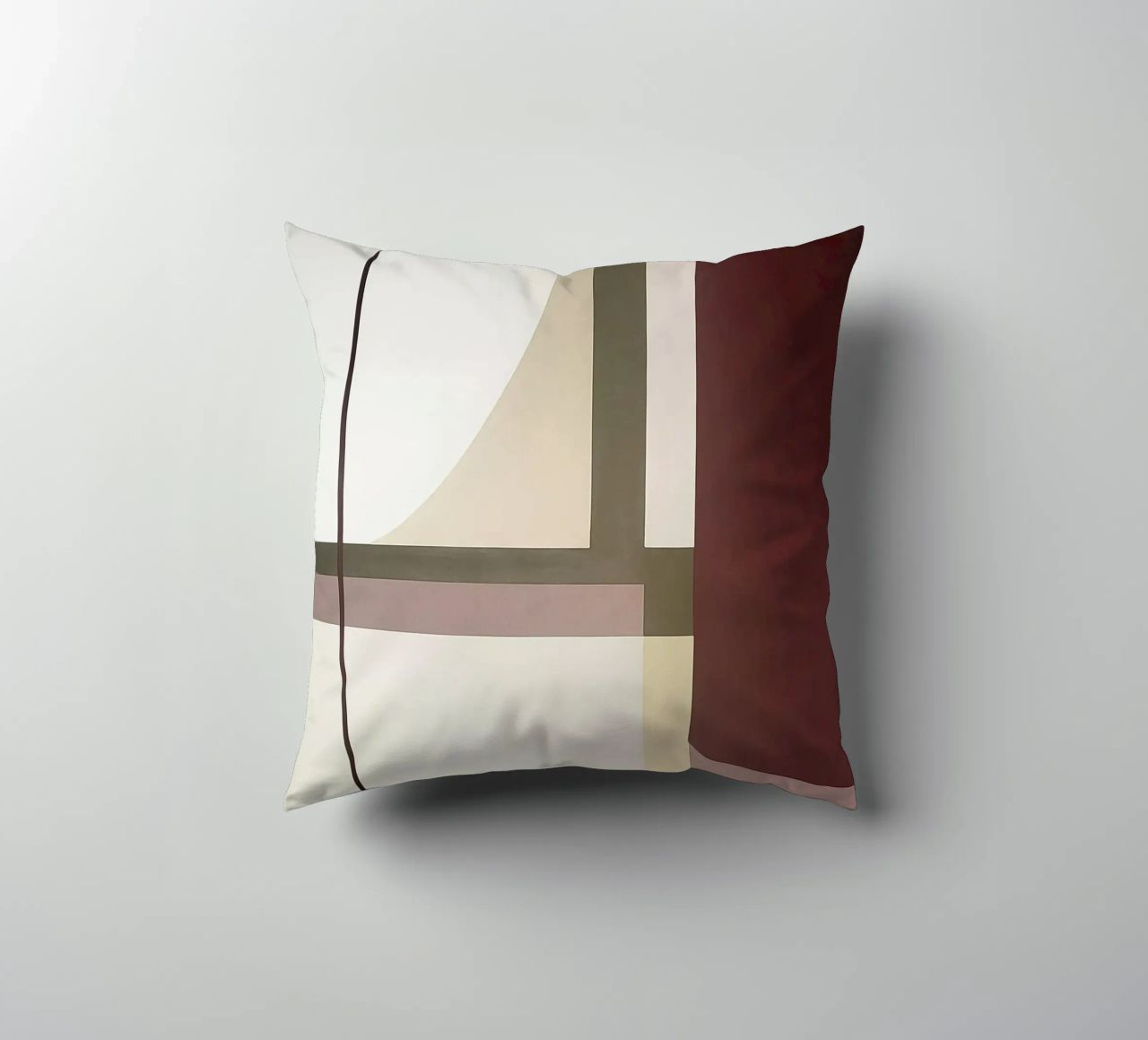 Composizione minimalista con linee curve e rette cuscino da Artbyvo