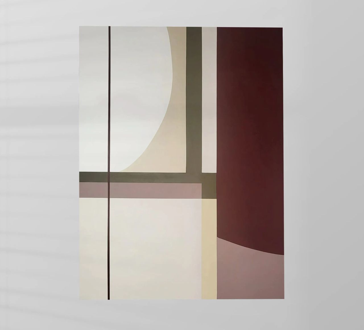 Composizione minimalista con linee curve e rette pellicola backlit da Artbyvo