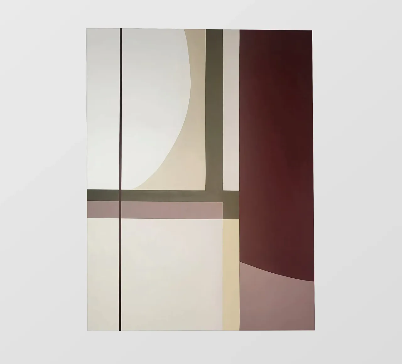 Composition minimaliste avec des lignes courbes et droites film rétro-éclairé de Artbyvo