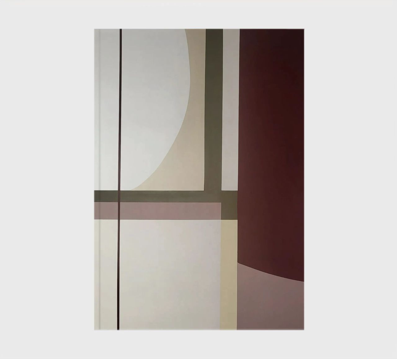 Minimalist Composition with Curved and Straight Lines notebook by Artbyvo