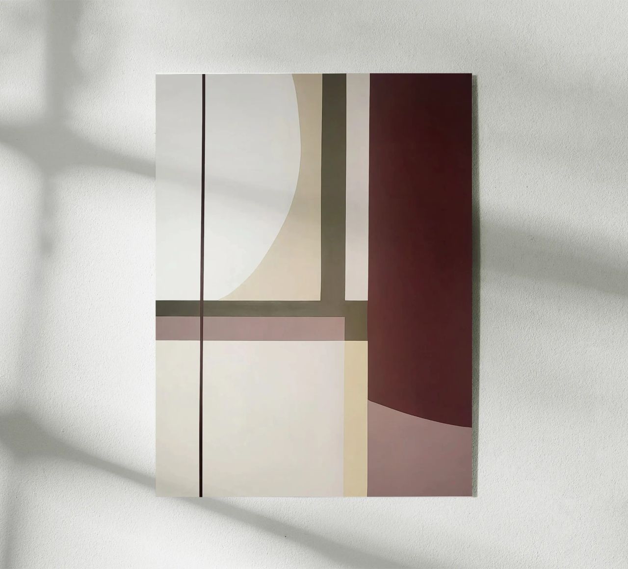 Composizione minimalista con linee curve e rette plexiglass da Artbyvo