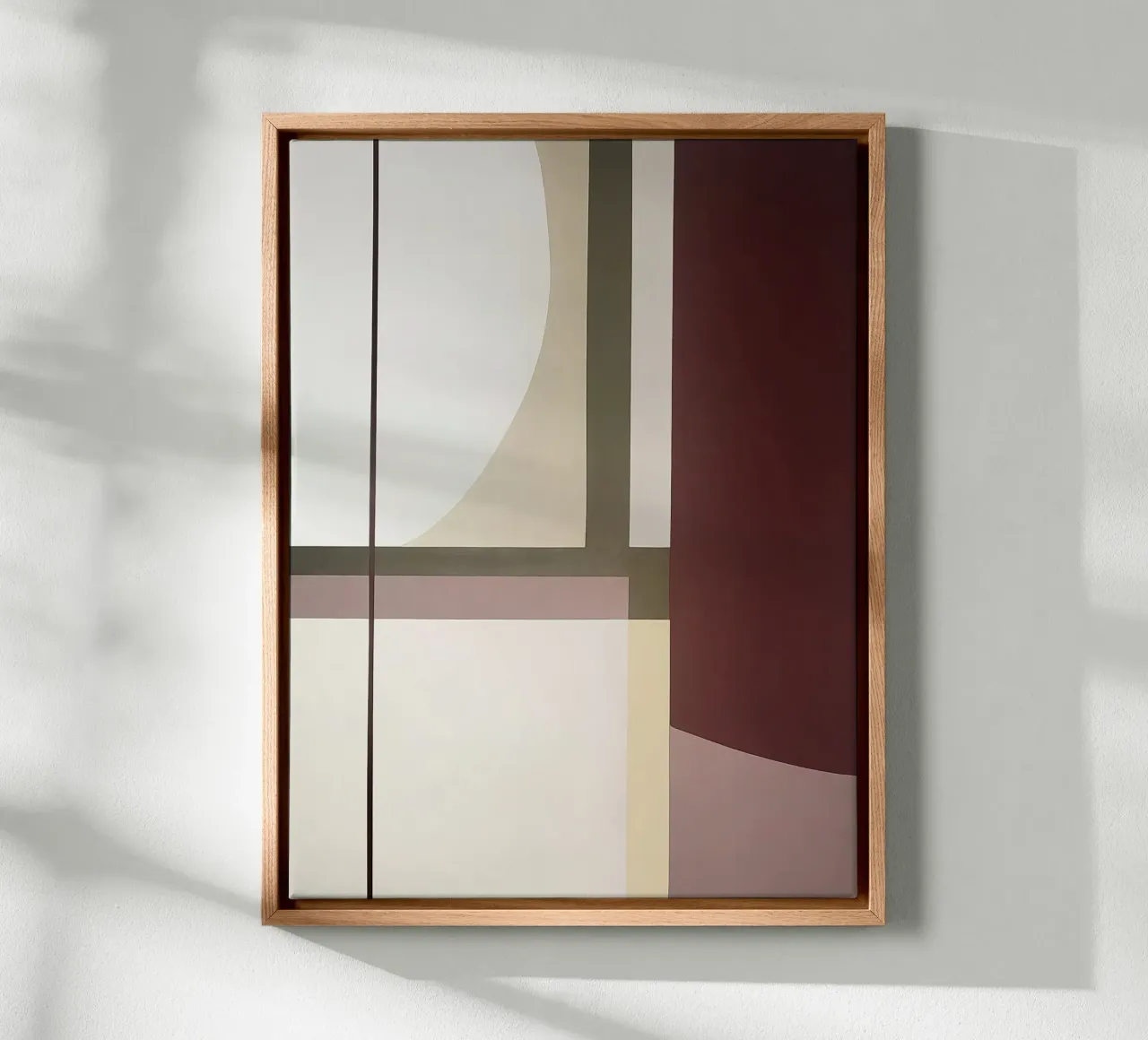 Minimalist Composition with Curved and Straight Lines canvas by Artbyvo
