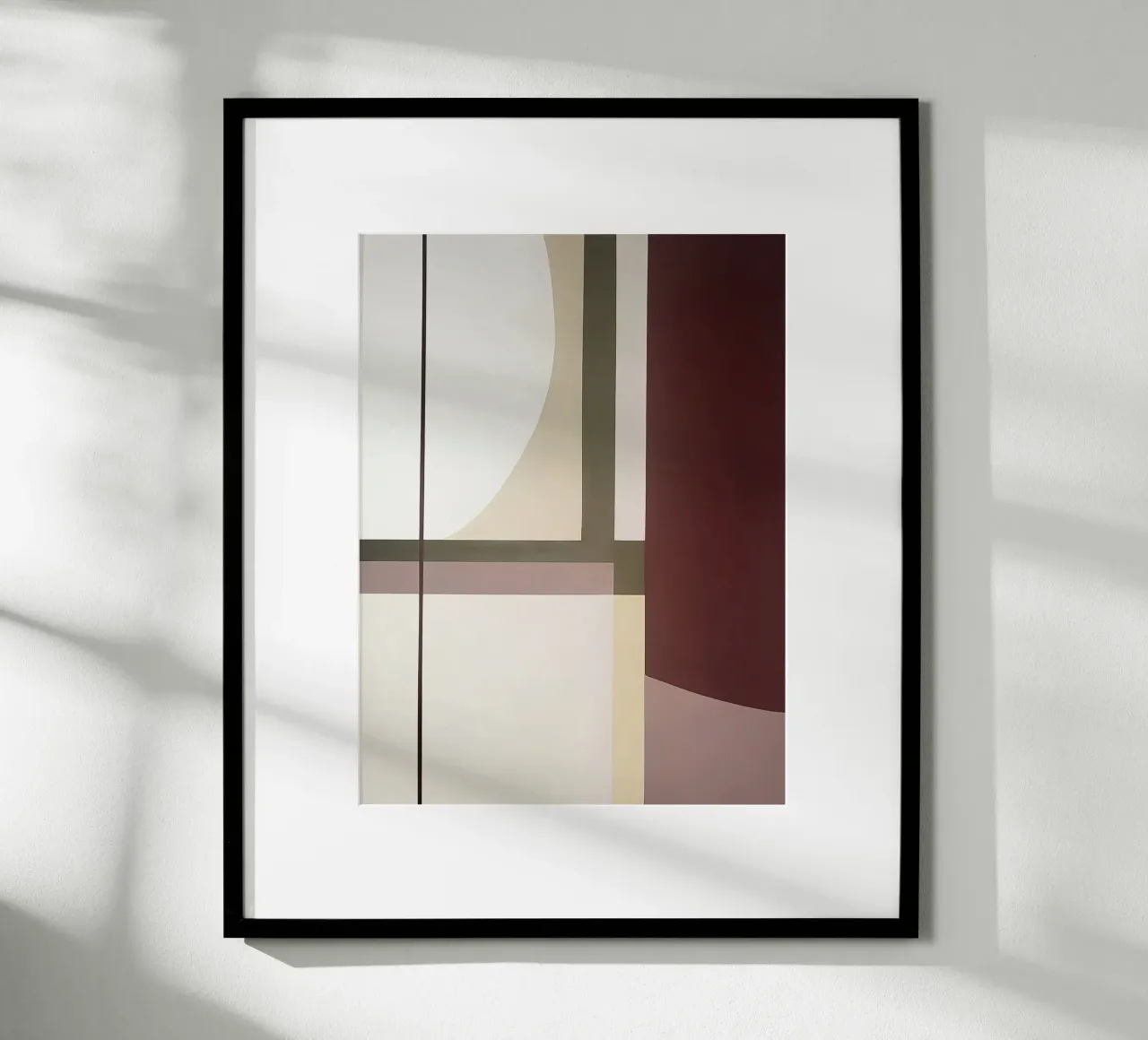 Composition minimaliste avec des lignes courbes et droites hahnemühle de Artbyvo