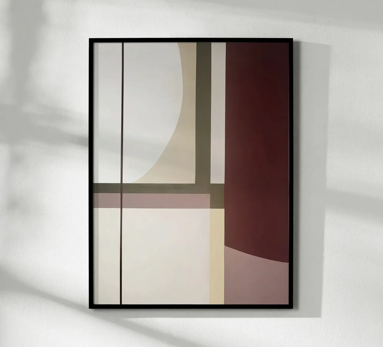 Composition minimaliste avec des lignes courbes et droites hahnemühle de Artbyvo