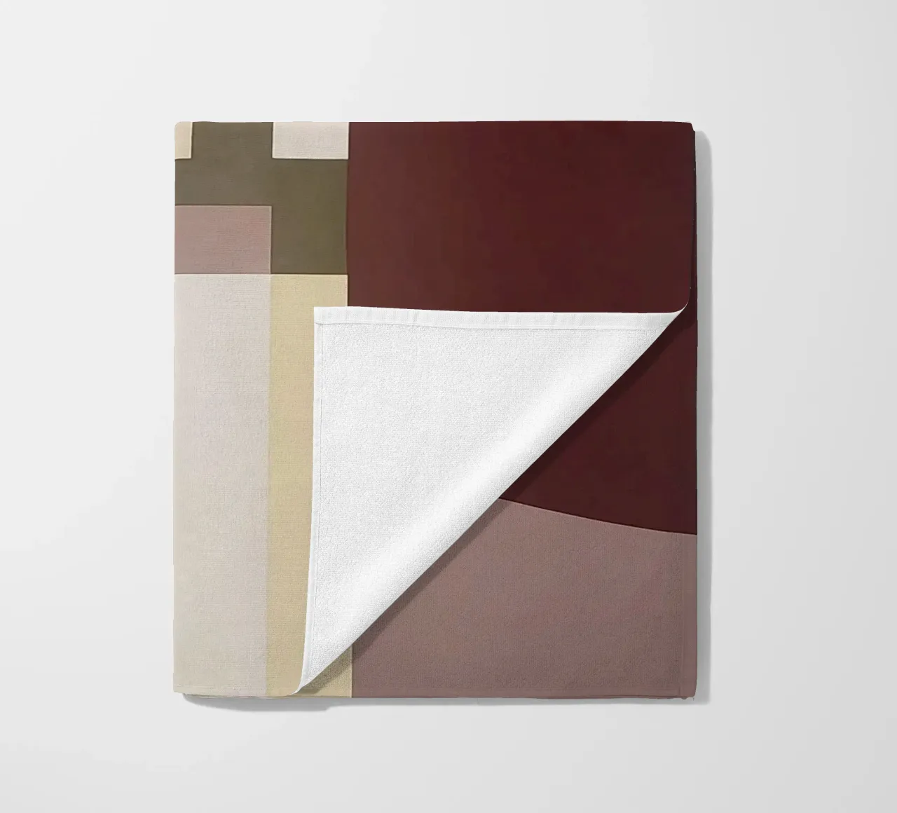 Composition minimaliste avec des lignes courbes et droites serviette de plage de Artbyvo
