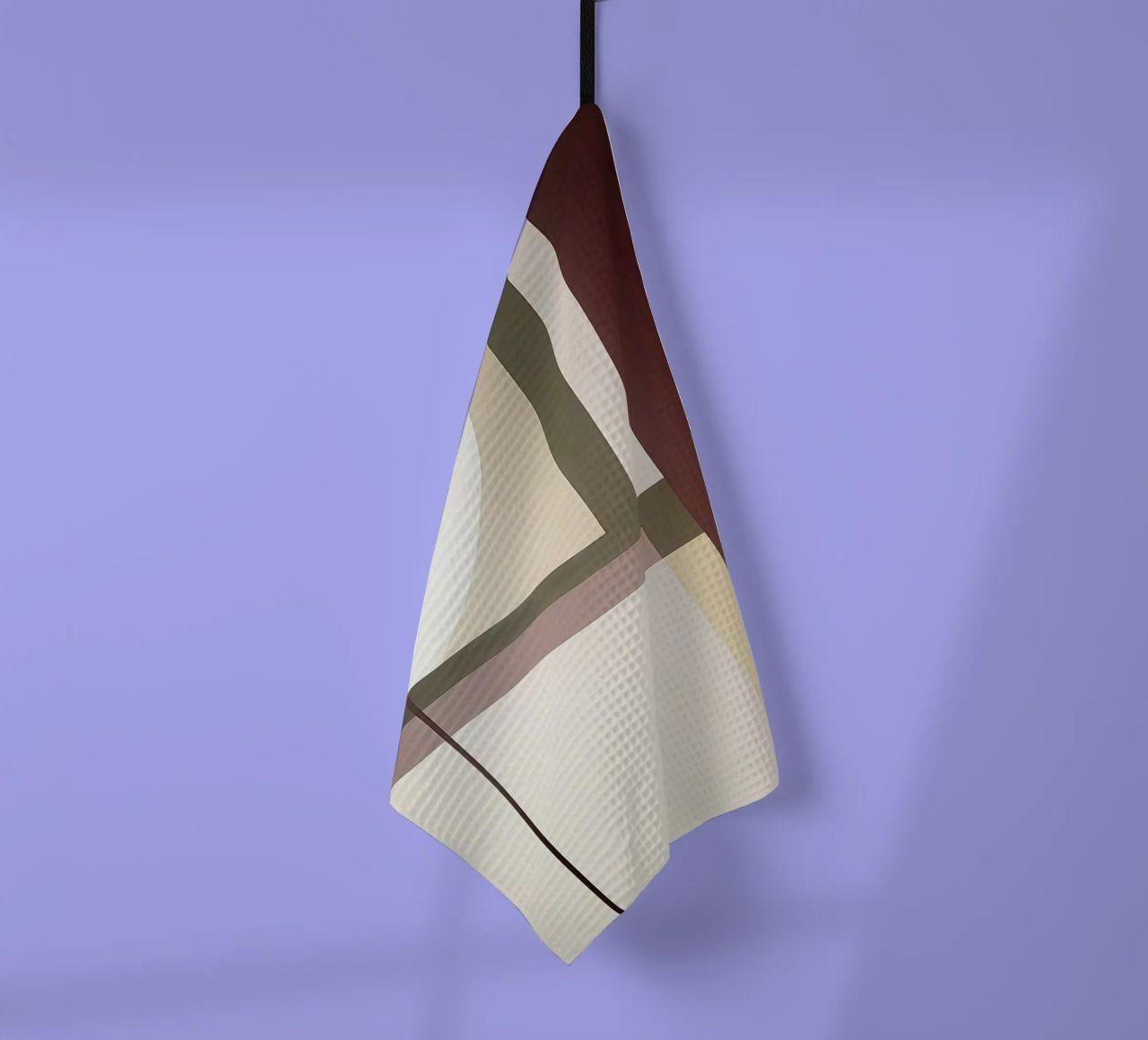 Composizione minimalista con linee curve e rette canovaccio da cucina da Artbyvo