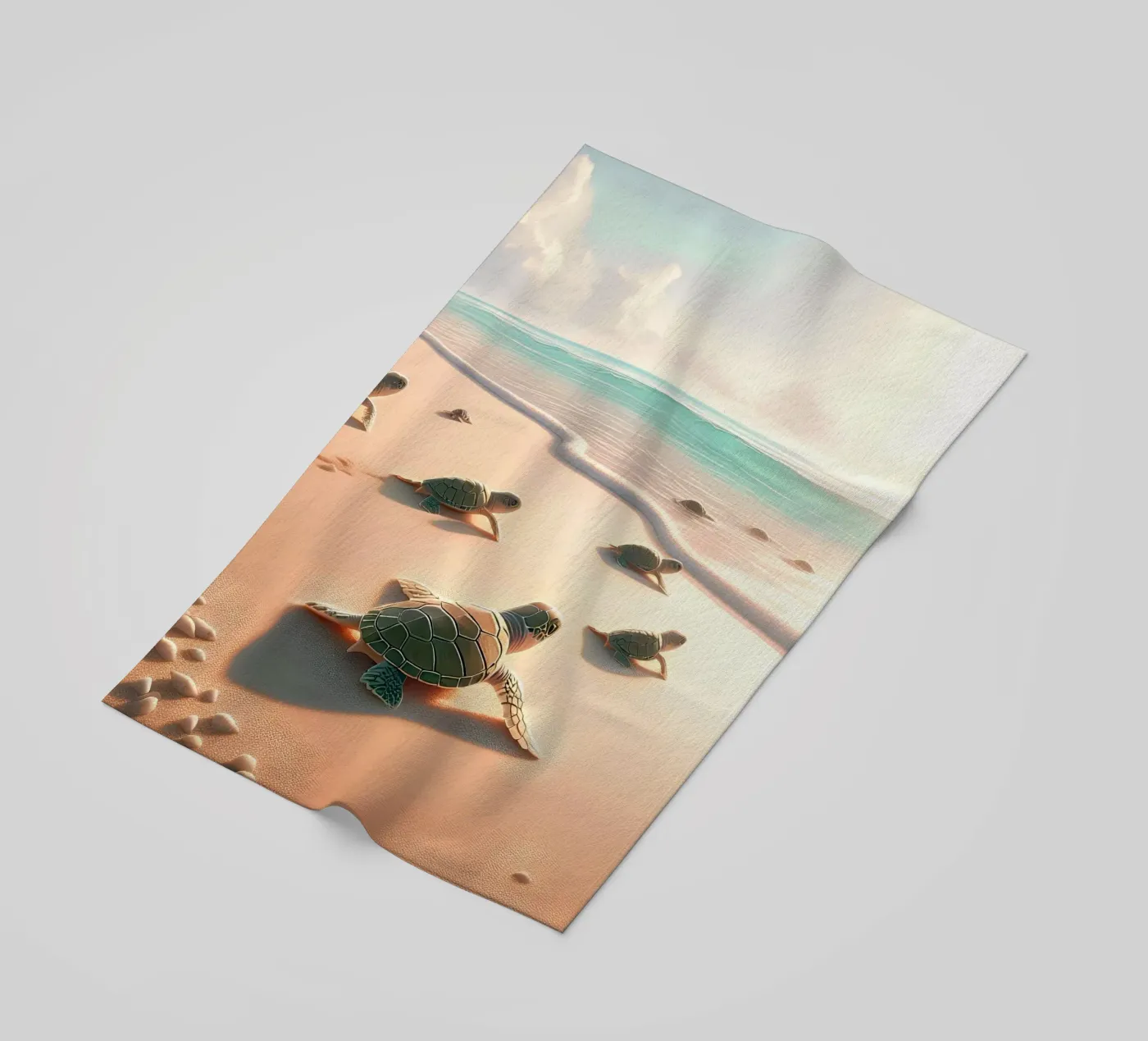 Into the sea beach towel by Digital Naive