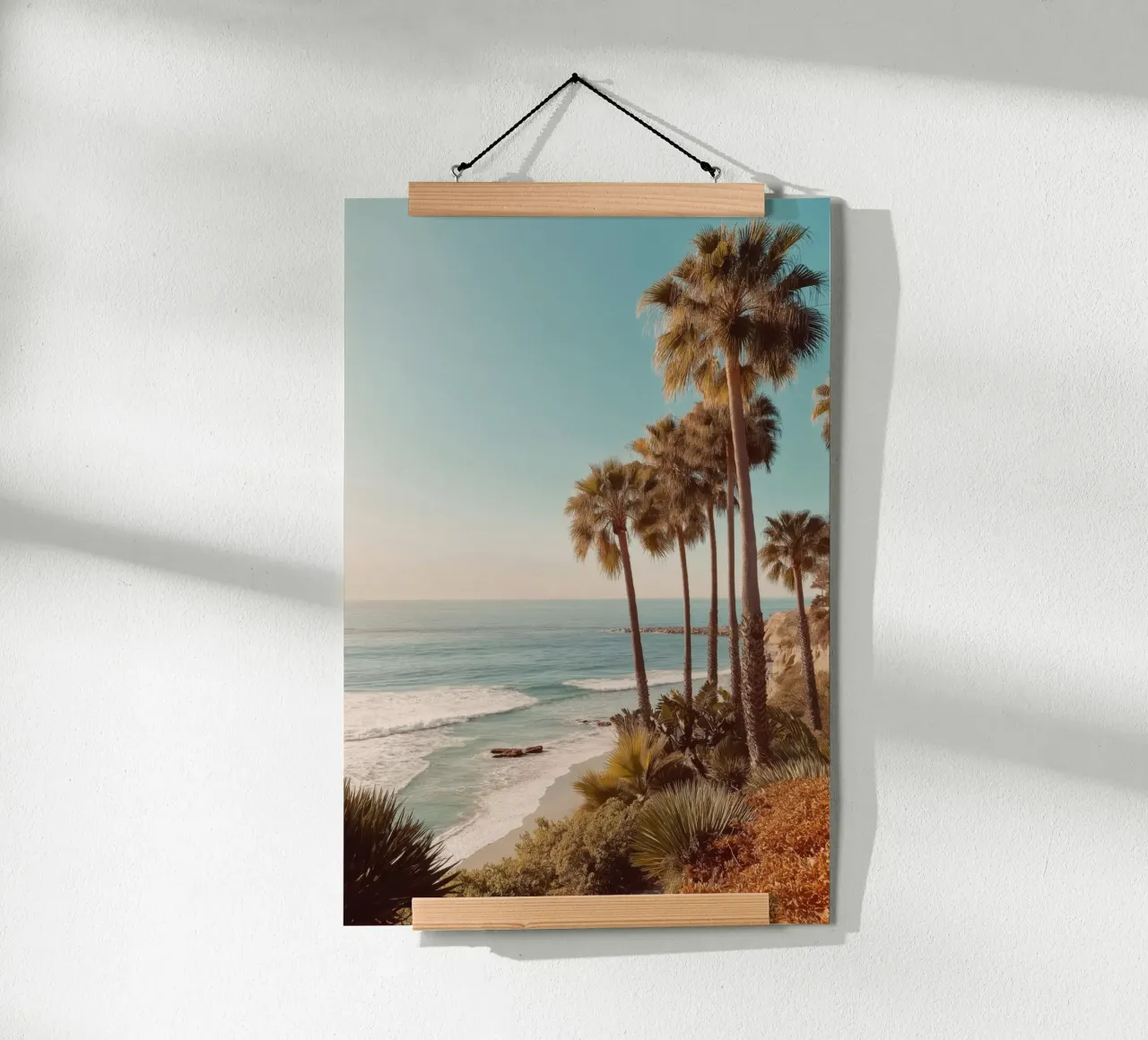 Sunset Palm Trees by the Ocean hahnemühle by Indigo Tides Art