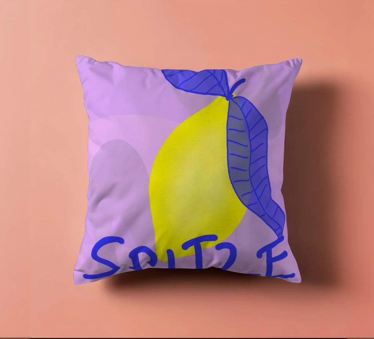 Spitzen Zitrone! (blue text) cuscino da wee-design
