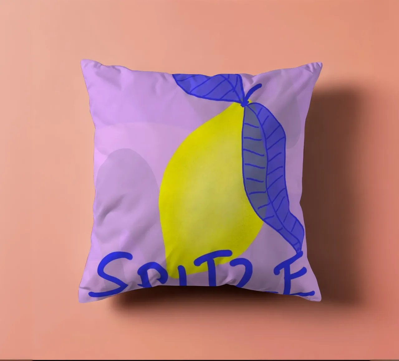 Spitzen Zitrone! (blue text) cuscino da wee-design