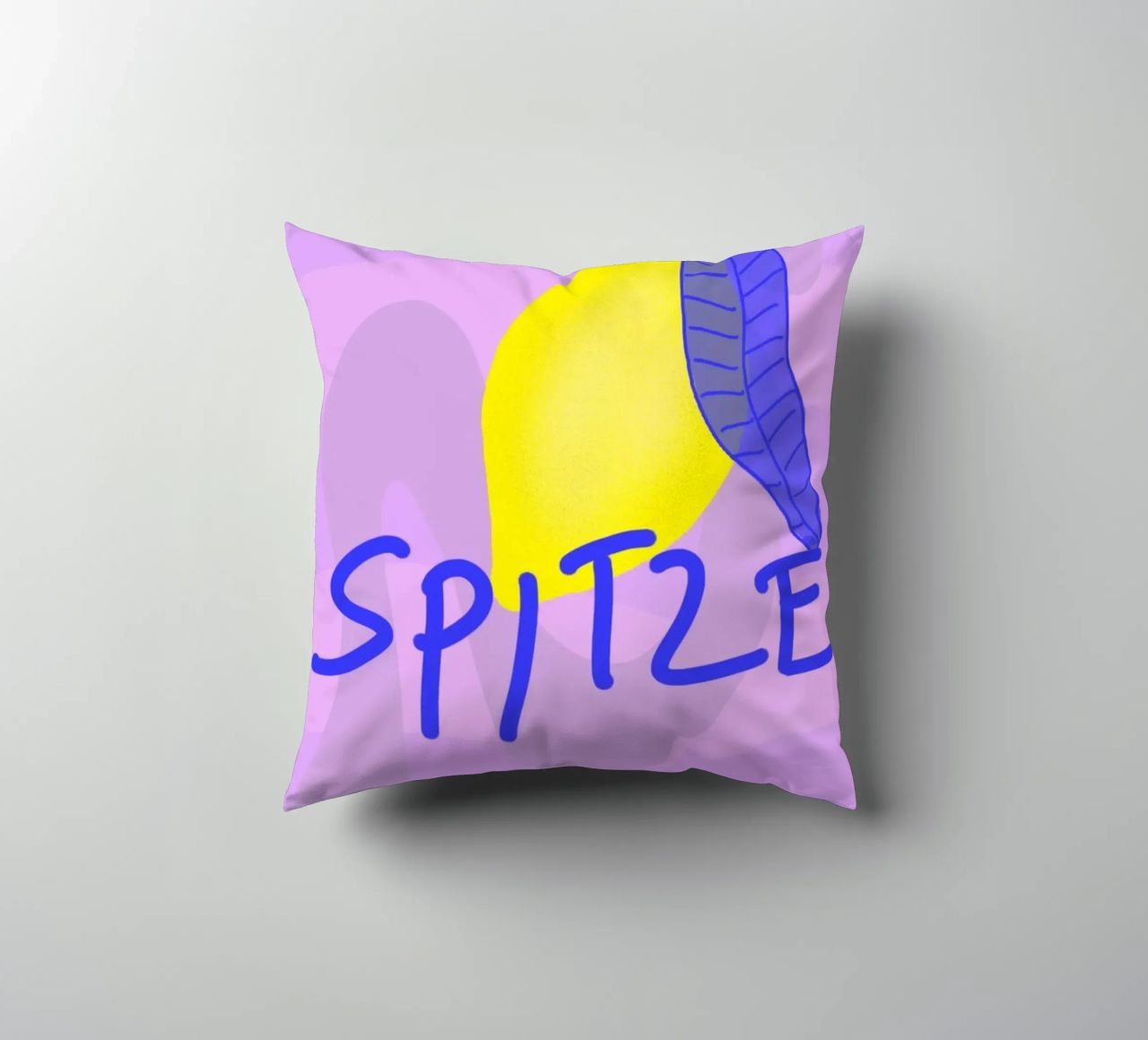 Spitzen Zitrone! (blue text) cuscino da wee-design