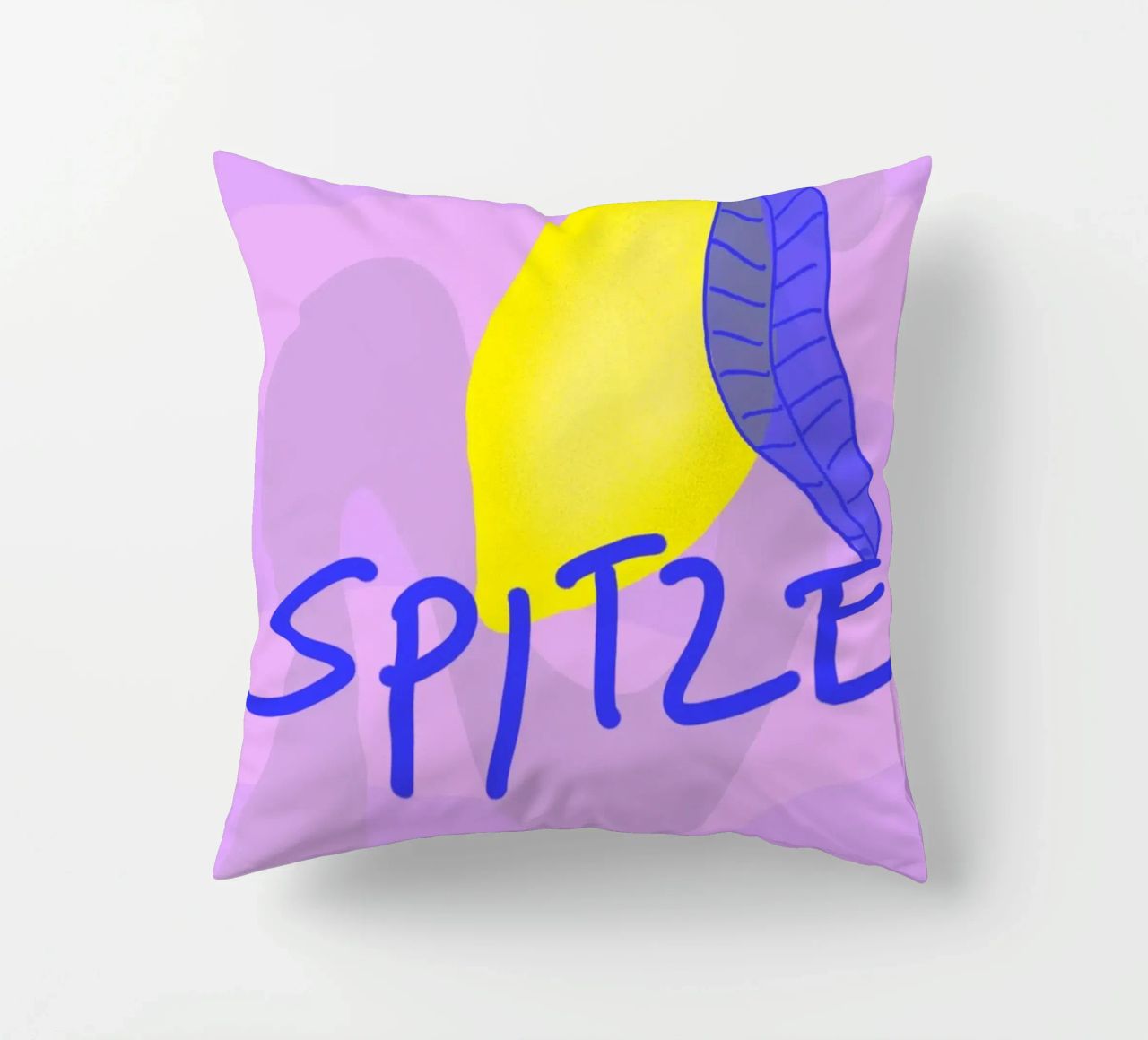 Spitzen Zitrone! (blue text) cuscino da wee-design