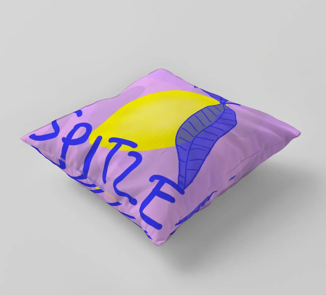 Spitzen Zitrone! (blue text) cuscino da wee-design