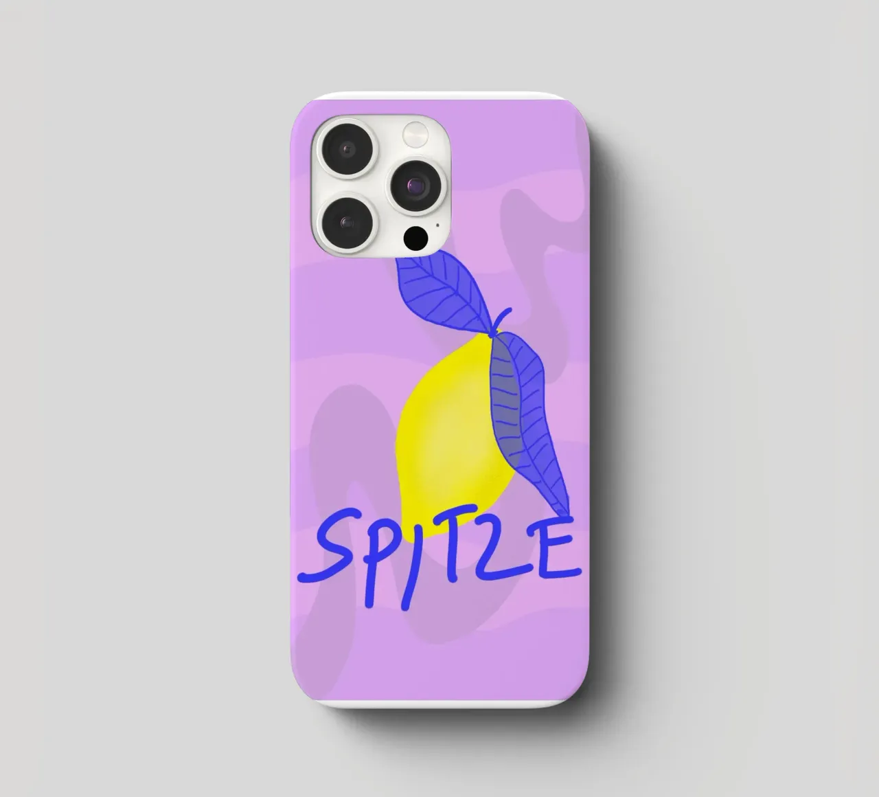 Spitzen Zitrone! (blue text) cover iphone da wee-design