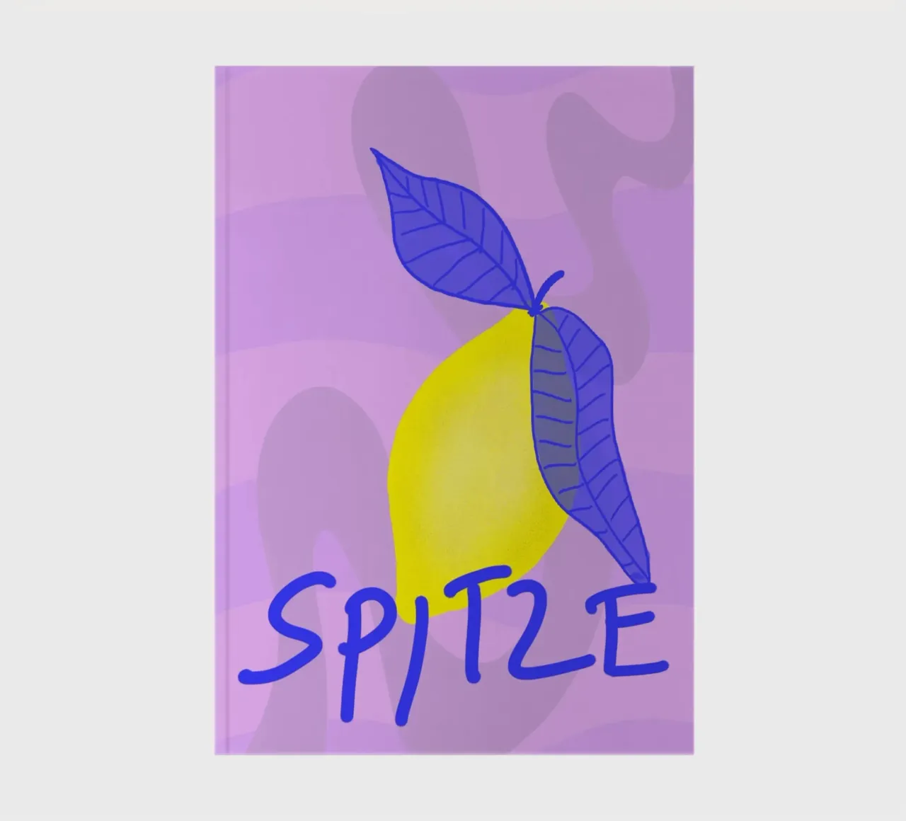 Spitzen Zitrone! (blue text) notebook by wee-design