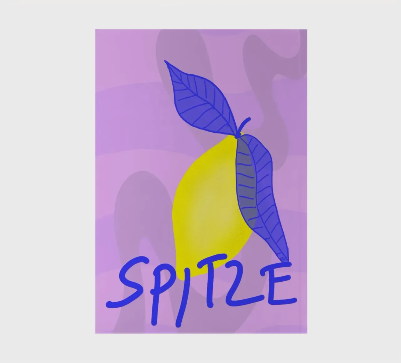 Spitzen Zitrone! (blue text) notebook by wee-design