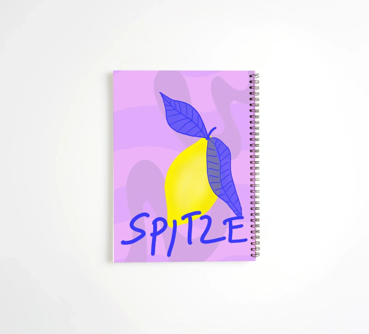 Spitzen Zitrone! (blue text) spiral notebook by wee-design