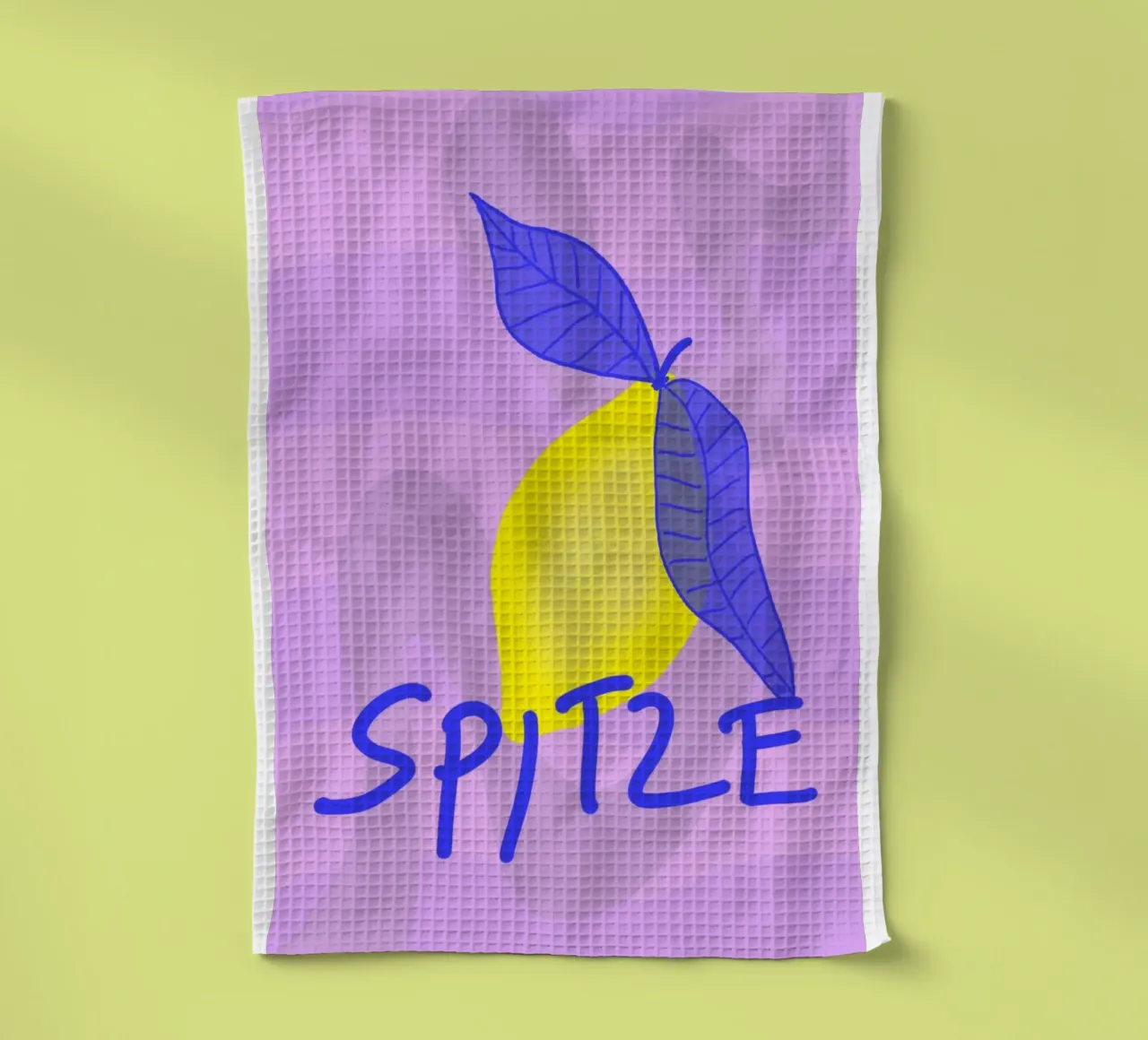 Spitzen Zitrone! (blue text) Geschirrtuch von wee-design