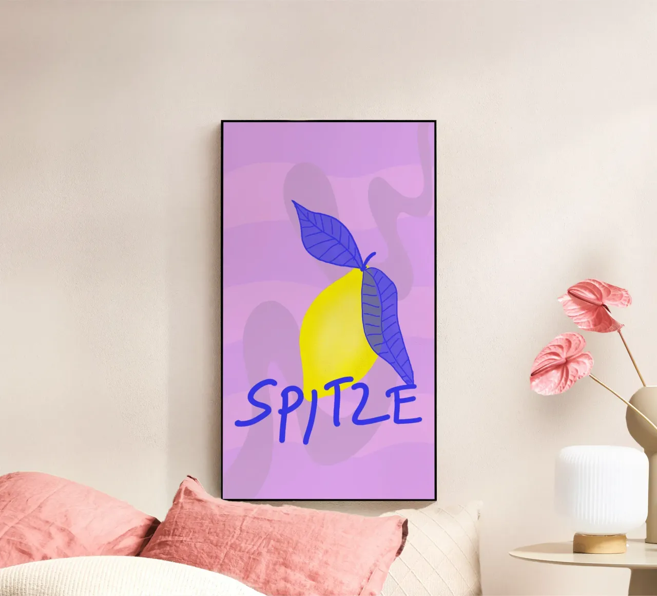 Spitzen Zitrone! (blue text) plexiglass da wee-design