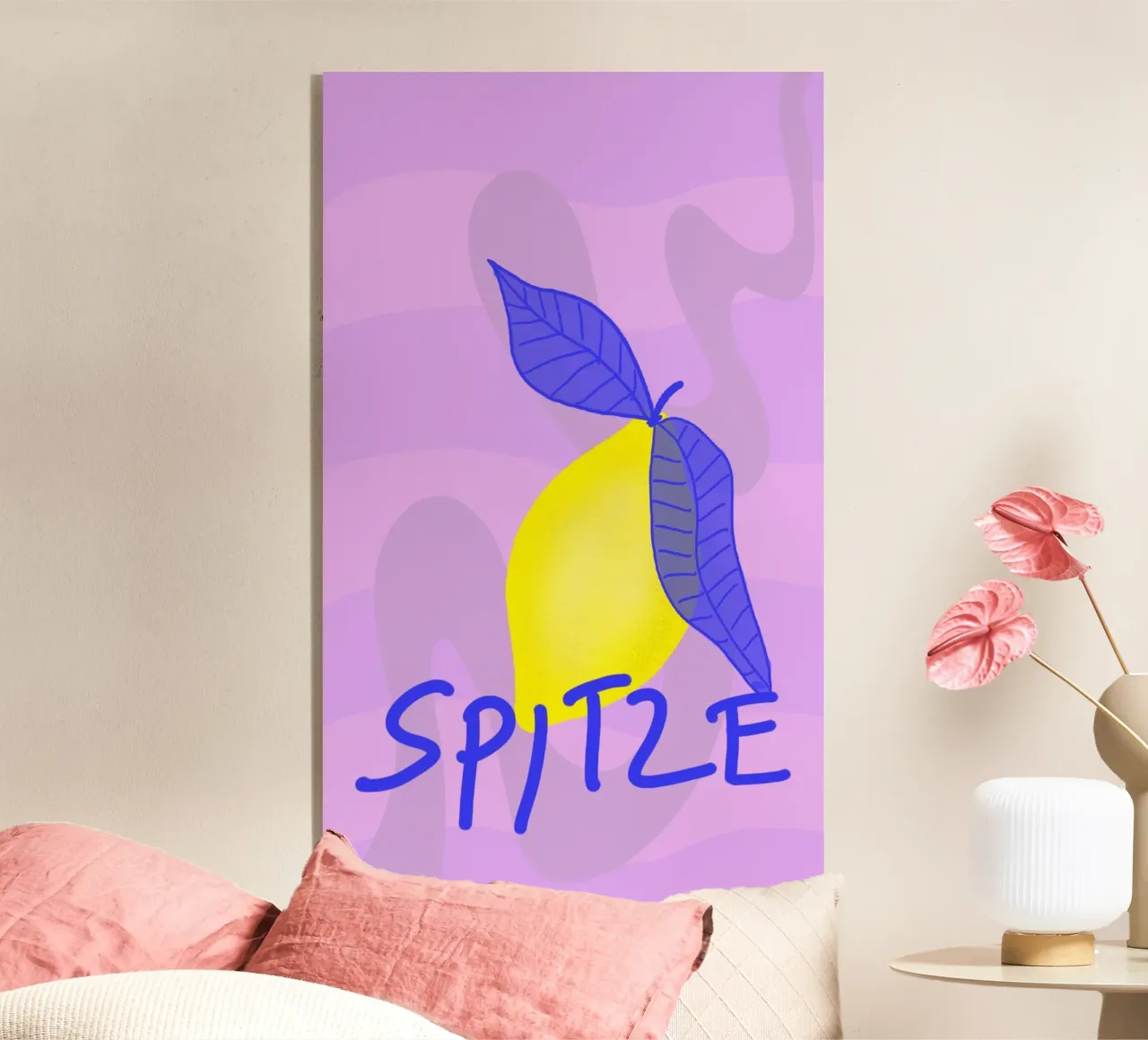 Spitzen Zitrone! (blue text) plexiglass da wee-design