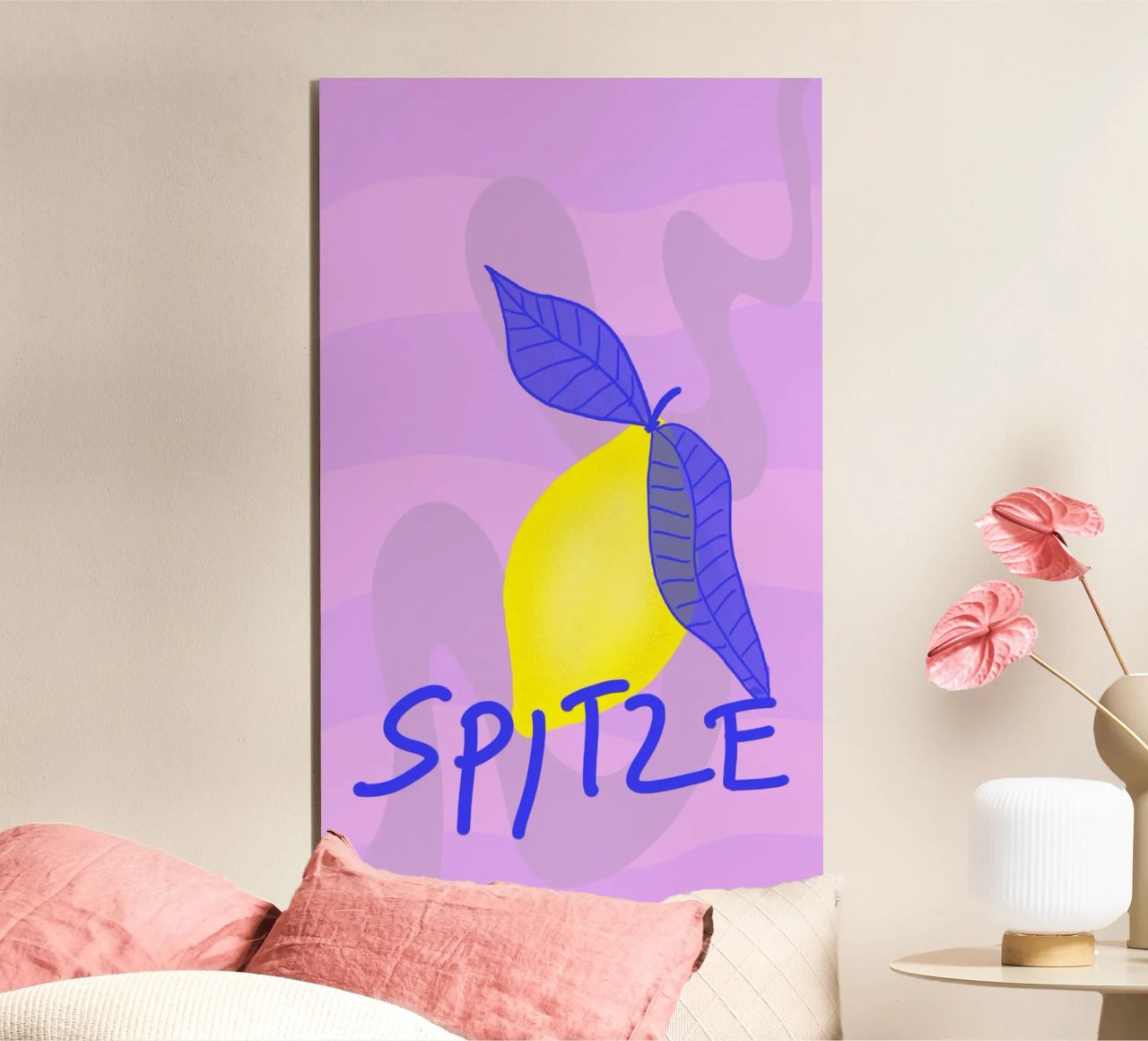Spitzen Zitrone! (blue text) alluminio dibond da wee-design