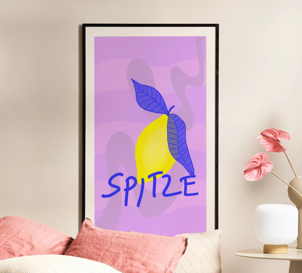 Spitzen Zitrone! (blue text) hahnemühle by wee-design